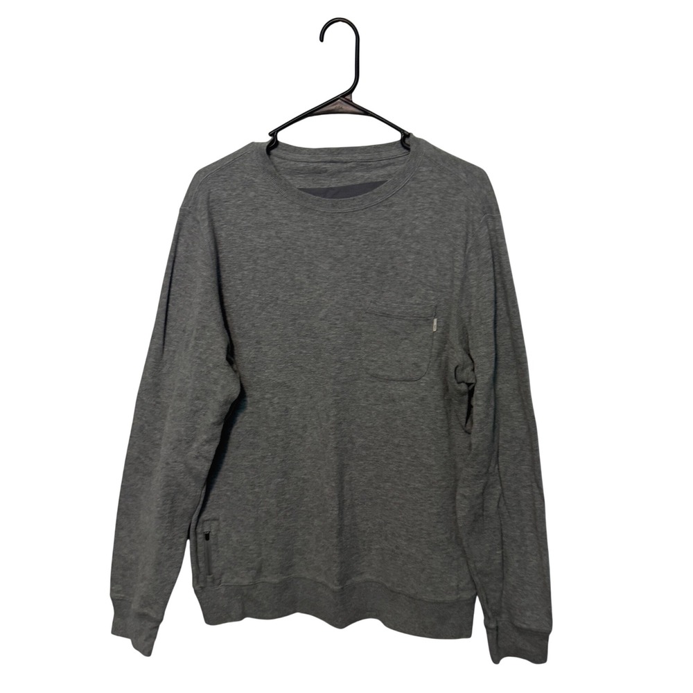 Vuori Jeffreys Pullover Sweatshirt Mens Large Gray Crewneck Athletic Workout Gym
